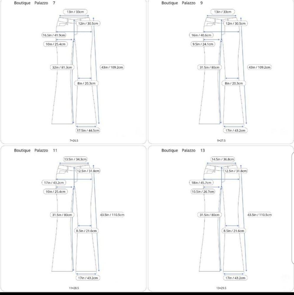 Dark Denim Wash Palazzo - Picture 7 of 8